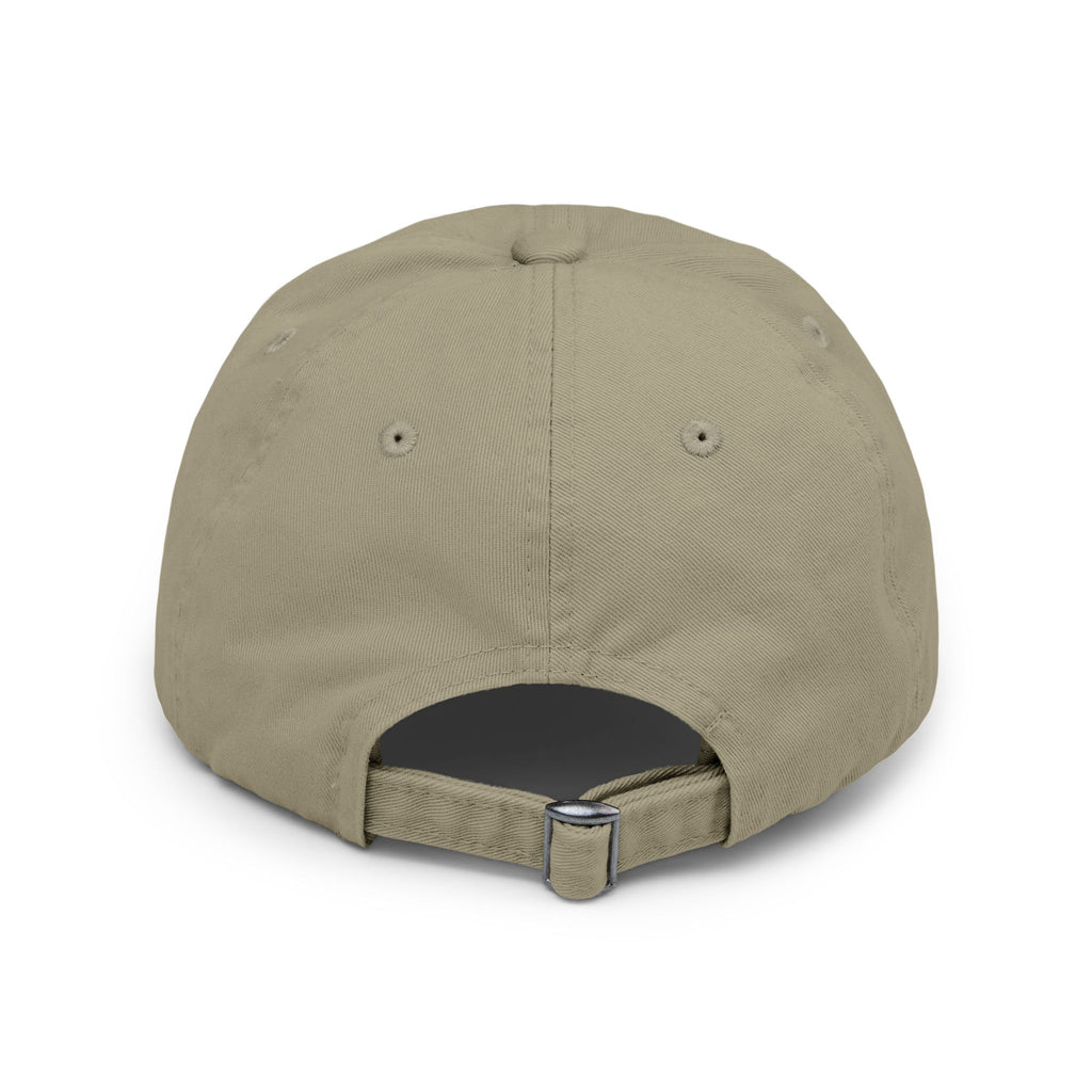 Distressed Black Cap with Pink Floral Club Embroidered Logo